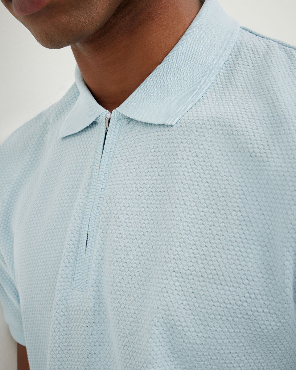 Travel Short Sleeve Polo, Light Blue, hi-res
